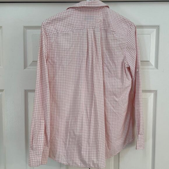 Vineyard Vines Women's Pink & White Plaid Button Up Long Sleeve Shirt Size 6 - Picture 2 of 7